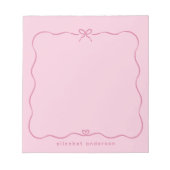 Minimalistische Pastel Mooie Boog Monogram Naam Notitieblok (Voorkant)