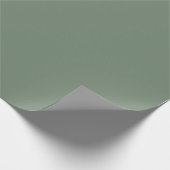 Minimalistische pastel mos groen effen kleur cadeaupapier (Hoek)