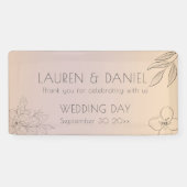 Minimalistische pastel ombre bruiloft banner (Horizontaal)