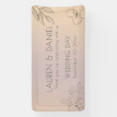 Minimalistische pastel ombre bruiloft banner (Verticaal)