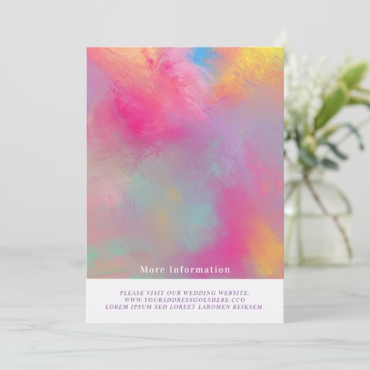 Minimalistische Pastel Passie Uitnodigingen Lineai (Staand voorkant)