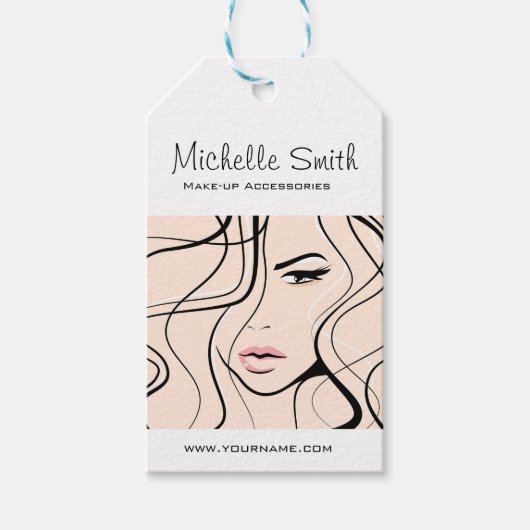 Minimalistische Pastel Perzik Elegante Vrouwelijke Cadeaulabel (Voorkant)