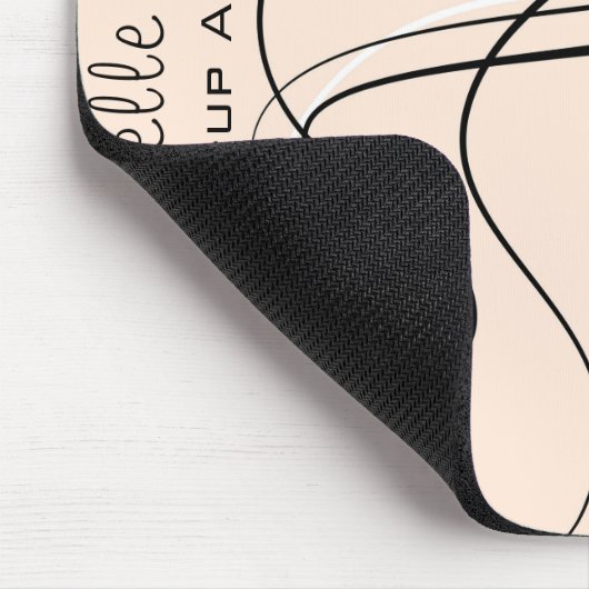 Minimalistische Pastel Perzik Elegante Vrouwelijke Muismat (Hoek)