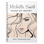 Minimalistische Pastel Perzik Elegante Vrouwelijke Notitieboek (Voorkant)