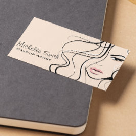 Minimalistische Pastel Perzik Elegante Vrouwelijke Visitekaartje