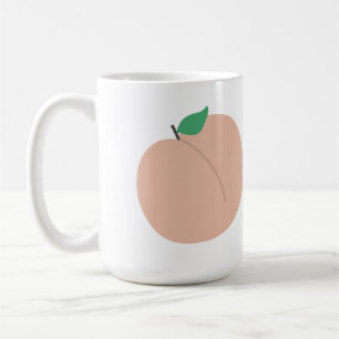 Minimalistische Pastel Perzik Fruit Koffiemok