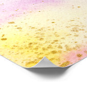 Minimalistische Pastel Rainbow Gold Verjaardag Poster (Hoek)