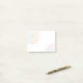 Minimalistische Pastel Regenboog Bloemig Post-it® Notes (Op bureau)