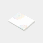 Minimalistische Pastel Regenboog Bloemig Post-it® Notes (Schuin)