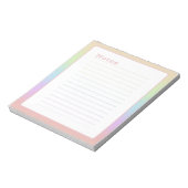 Minimalistische Pastel Regenboog Notitieblok (Linkerzijde)