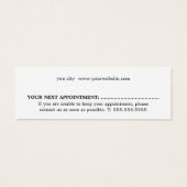 Minimalistische Pastel Roos Gouden Schaar Haarsalo Mini Visitekaartjes (Achterkant)