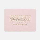 Minimalistische pastel roze meisje geboorte aankondiging