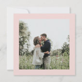Minimalistische Pastel Roze Sinaasappel Retro Foto Save The Date (Achterkant)