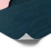 Minimalistische pastel roze stromboli poster (Hoek)