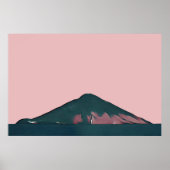 Minimalistische pastel roze stromboli poster (Voorkant)