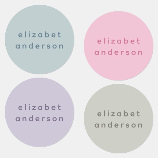 Minimalistische pastel roze verstelbare naamlabel labels (Groep)