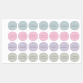 Minimalistische pastel roze verstelbare naamlabel labels (Vel)
