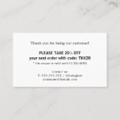 Minimalistische pastel vet winkel coupon (Achterkant)