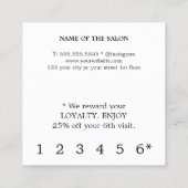 Minimalistische Pastel White Bold Beauty Loyalty (Achterkant)