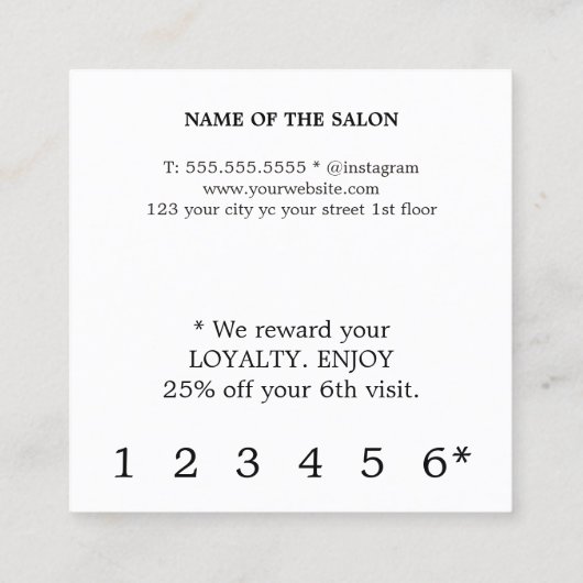 Minimalistische Pastel White Bold Beauty Loyalty (Achterkant)