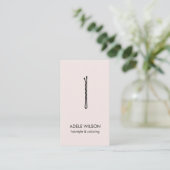 Minimalistische Pastel White QR Code Hair Pin Salo Visitekaartje (Staand voorkant)