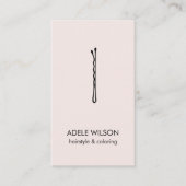 Minimalistische Pastel White QR Code Hair Pin Salo Visitekaartje (Voorkant)