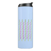 Minimalistische pastelblauwe leuke mok Thermische (Gedraaid links)