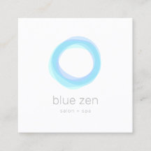Minimalistische pastelblauwe zen cirkel