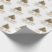 Minimalistische pastelkleuren kerstboomsalie roest cadeaupapier (Hoek)