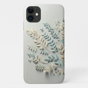 Minimalistische Pastelkleurige Blad Papierknipkuns Case-Mate iPhone Case