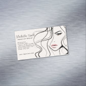 Minimalistische Pastelperzik Elegante Vrouwelijke Magnetisch Visitekaartje (Voorbeeld)