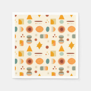 Minimalistische pastelvormen voor Waterverf Servet
