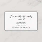 Minimalistische pastorkaart visitekaartje (Voorkant)