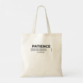 Minimalistische Patience Loading Typografie Bar To Tote Bag (Achterkant)