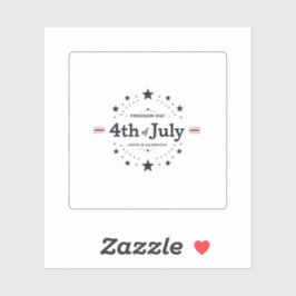 Minimalistische Patriottische Sticker - Retro 4th 