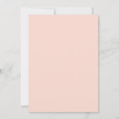 minimalistische Peach Botanische RSVP-kaart (Achterkant)