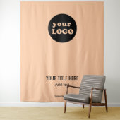 Minimalistische Peach Custom Business Logo Wandkleed (In situ)