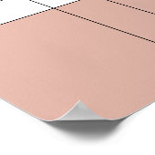 Minimalistische Peach Horizon-lijnkunst Poster (Hoek)