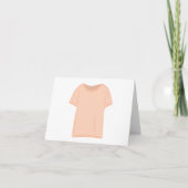 Minimalistische Peach T-shirt illustratie Bedankkaart (Voorkant)
