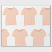 Minimalistische Peach T-shirt illustratie Cadeaupapier (Vlak)