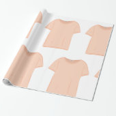 Minimalistische Peach T-shirt illustratie Cadeaupapier (Uitgerold)