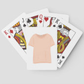 Minimalistische Peach T-shirt illustratie Pokerkaarten (Achterkant)