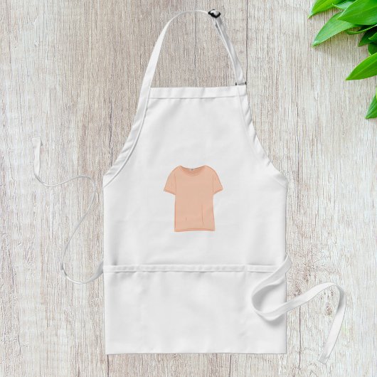 Minimalistische Peach T-shirt illustratie Standaard Schort