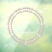 Minimalistische Pearl Ketting kerstvenster vastkla Raamsticker (Vel 3)