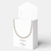 Minimalistische Pearl Wedding Favoriete Boxen Bedankdoosjes (Geopend)