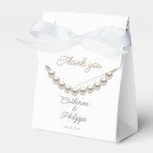 Minimalistische Pearl Wedding Favoriete Boxen Bedankdoosjes (Voorkant Zijde)