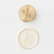 Minimalistische Pearl White Monogram Wildflower We