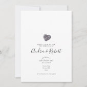 Minimalistische pebble Heart Discovery Photo Weddi Kaart (Voorkant)