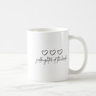 Minimalistische peetdochter van de bruid bijpassen koffiemok