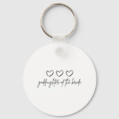 Minimalistische peetdochter van de bruid bijpassen sleutelhanger (Voorkant)